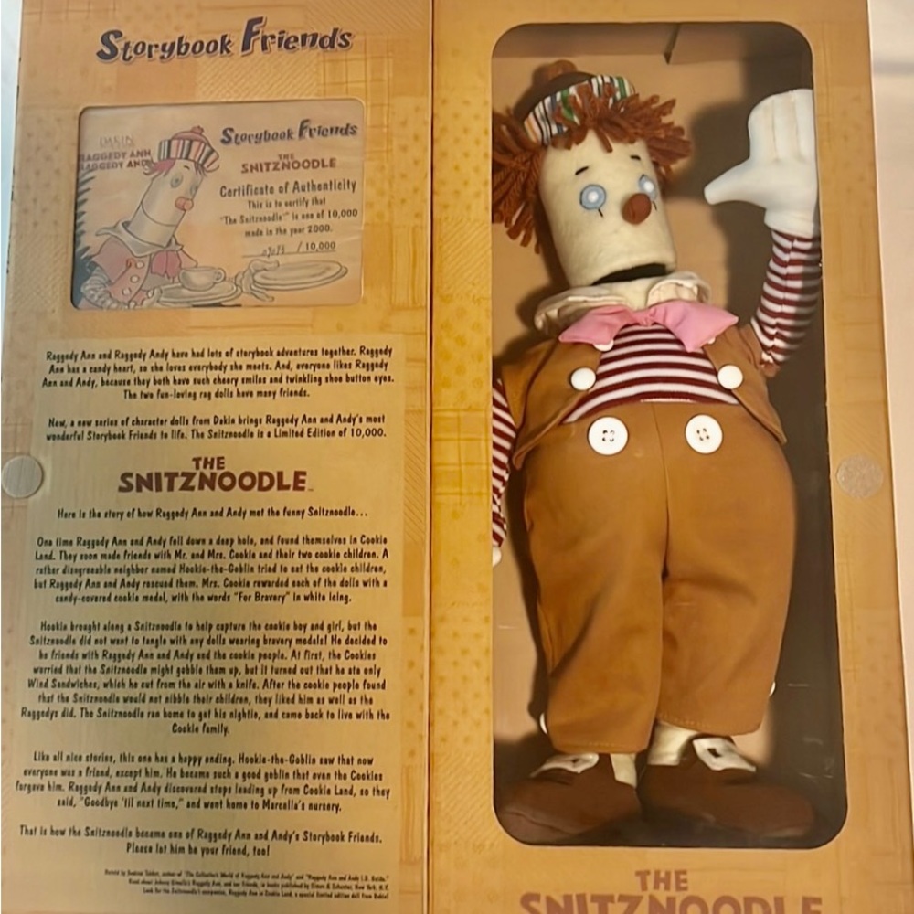 Raggedy Ann and Andy Storybook Friends -Snitznoodle doll
